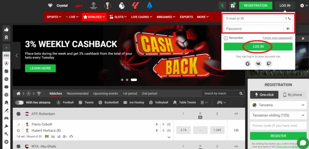 888Starz login